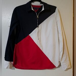 Tommy Hilfiger Navy, Red & White Colorblock Pullover